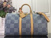 Louis Vuitton Keepall Bandoulière 50 Duffle Bag N40739 Light Blue Size 50 x 29 x 23 cm - 1