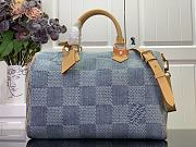 Louis Vuitton Speedy 40 Bandoulière Handbag N40701 Blue Size 40 x 26 x 23 cm - 1