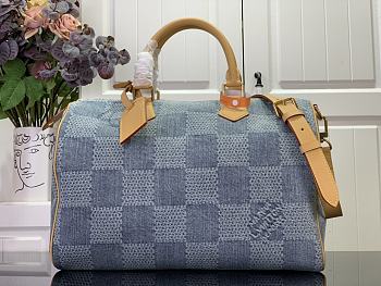 Louis Vuitton Speedy 40 Bandoulière Handbag N40701 Blue Size 40 x 26 x 23 cm