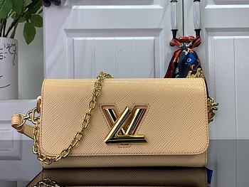 Louis Vuitton Twist West Handbag M24549 Apricot Size 23.5 x 12 x 7 cm