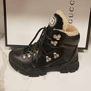 Gucci Black Leather Flashtrek Ankle Boots - 4