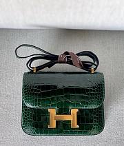 Hermes Constance Green Crocodile Leather Size 18 cm - 1