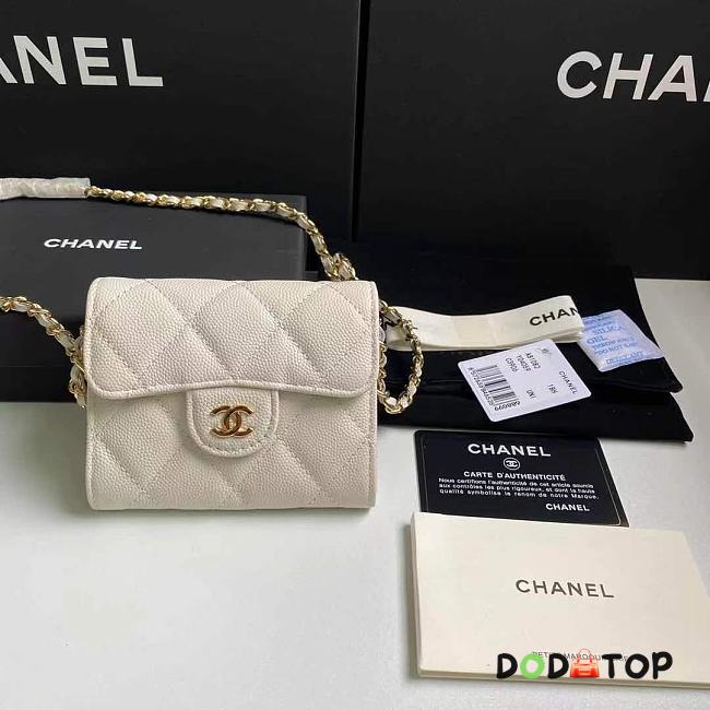 Chanel Wallet Chain Bag White Size 8.5 x 12.5 x 2.5 cm - 1