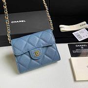 Chanel Wallet Chain Bag Blue Size 8.5 x 12.5 x 2.5 cm - 4