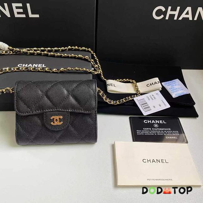 Chanel Wallet Chain Bag Black Size 8.5 x 12.5 x 2.5 cm - 1