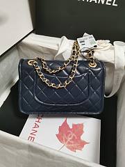 Chanel Flap Bag Lambskin Navy Blue Size 22.5 x 7 x 14.5 cm - 5