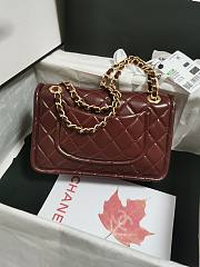 Chanel Flap Bag Lambskin Red Size 22.5 x 7 x 14.5 cm - 6