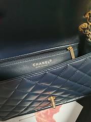 Chanel Flap Bag Lambskin Navy Blue Size 25 x 8 x 17 cm - 5