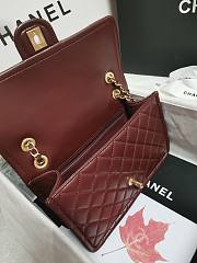 Chanel Flap Bag Lambskin Red Size 25 x 8 x 17 cm - 3