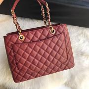 Chanel Tote Bag Maroon Caviar Size 35 x 25 x 13 cm - 5