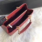 Chanel Tote Bag Maroon Caviar Size 35 x 25 x 13 cm - 4