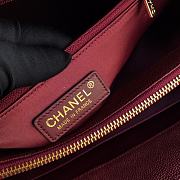 Chanel Tote Bag Maroon Caviar Size 35 x 25 x 13 cm - 2