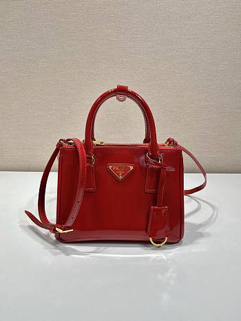 Prada Saffiano Galleria Patent Red Bag Size 20 x 15 x 9.5 cm