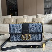 Dior Denim Blue Small 30 Montaigne Chain Bag M9334 Size 21.5 x 12 x 6 cm - 1