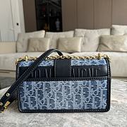 Dior Denim Blue Small 30 Montaigne Chain Bag M9334 Size 21.5 x 12 x 6 cm - 5