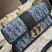 Dior Denim Blue Small 30 Montaigne Chain Bag M9334 Size 21.5 x 12 x 6 cm - 4