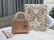 Dior Lady Mini Embroidered Beads Size 17 x 15 x 7 cm - 1