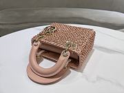 Dior Lady Mini Embroidered Beads Size 17 x 15 x 7 cm - 5