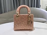 Dior Lady Mini Embroidered Beads Size 17 x 15 x 7 cm - 3