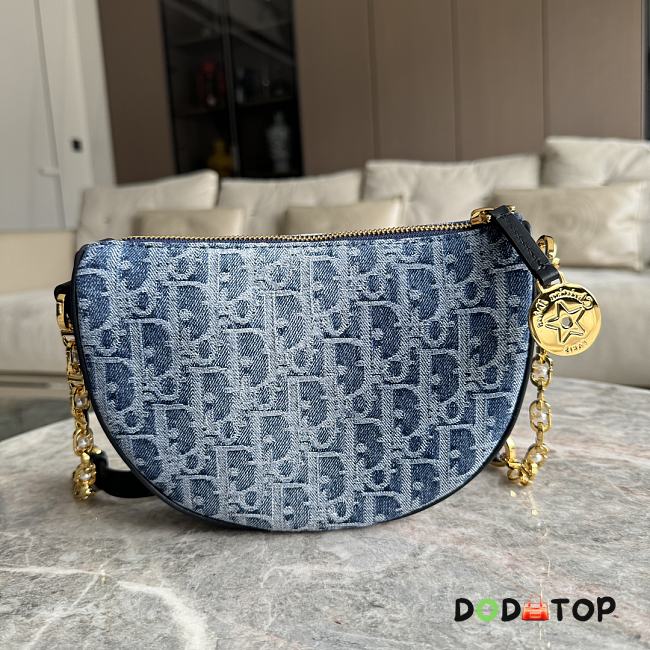 Dior Denim Blue Star Callisto Chain Handbag Size 20 x 14 x 4 cm - 1