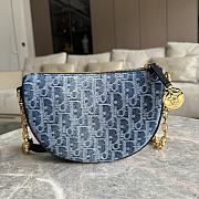 Dior Denim Blue Star Callisto Chain Handbag Size 20 x 14 x 4 cm - 1