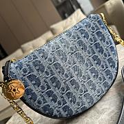 Dior Denim Blue Star Callisto Chain Handbag Size 20 x 14 x 4 cm - 5