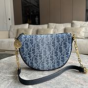 Dior Denim Blue Star Callisto Chain Handbag Size 20 x 14 x 4 cm - 3