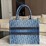 Dior Small Book Tote In Denim Blue Size 26.5 x 21 x 14 cm - 6