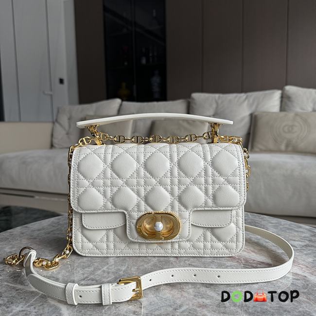 Dior Small D Jolie Handbag White Size 22 x 14 x 8 cm - 1