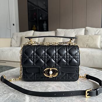 Dior Small D Jolie Handbag Black Size 22 x 14 x 8 cm