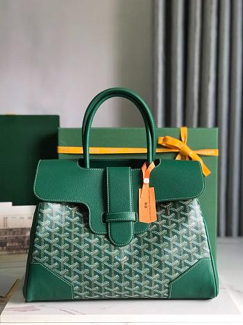 Goyard Handle Green Bag Size 34 x 18 x 24 cm