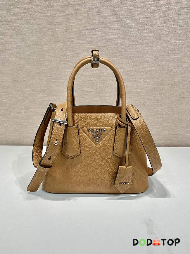 Prada Double Saffiano Leather Mini Bag Brown Size 18.5 x 12.5 x 25 cm - 1