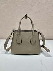 Prada Double Saffiano Leather Mini Bag Grey Size 18.5 x 12.5 x 25 cm - 5