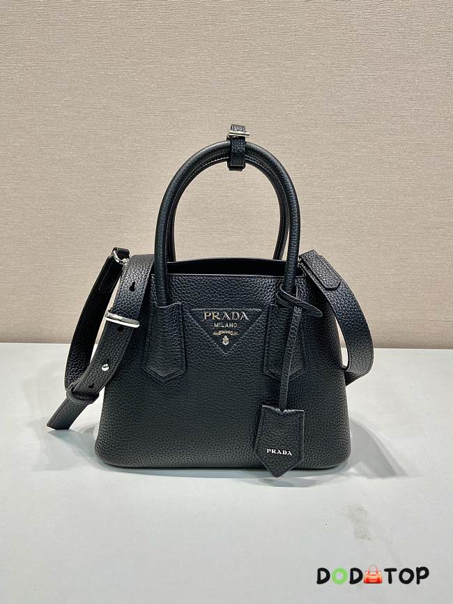 Prada Double Saffiano Leather Mini Bag Black 01 Size 18.5 x 12.5 x 25 cm - 1