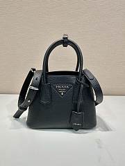 Prada Double Saffiano Leather Mini Bag Black 01 Size 18.5 x 12.5 x 25 cm - 1