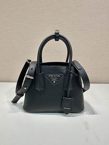 Prada Double Saffiano Leather Mini Bag Black 01 Size 18.5 x 12.5 x 25 cm