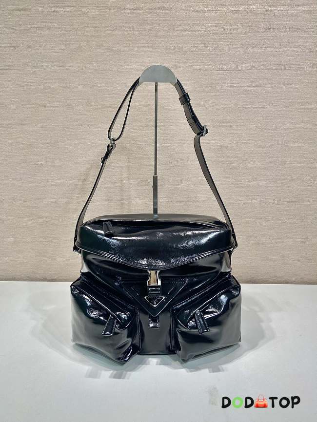 Prada Men Leather Shoulder Bag Black Size 29 x 23 x 15 cm - 1