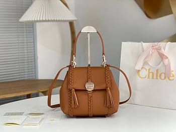 Chloe Penelope Gold Coin Bag Medium Brown Size 25 x 20 x 10 cm