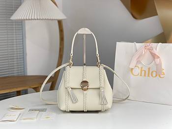 Chloe Penelope Gold Coin Bag Medium White Size 25 x 20 x 10 cm