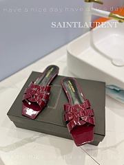 YSL Flats Black/White/Beige/Red - 1