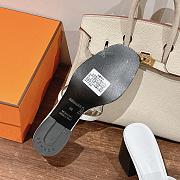 Hermes Izzy 60 Sandal Black/White/Brown 6 cm - 3