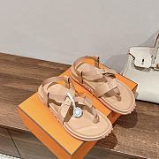 Hermes Inboard Sandals and Beach Black/White/Brown/Beige - 1