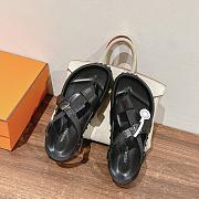 Hermes Inboard Sandals and Beach Black/White/Brown/Beige - 3