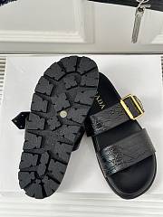  Prada Croc-Effect Leather Slides Black  - 5