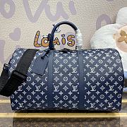 Louis Vuitton Keepall Bandoulière 50 Travel Bag M24953 Blue Size 50 x 29 x 23 cm - 1