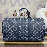 Louis Vuitton Keepall Bandoulière 50 Travel Bag M24953 Blue Size 50 x 29 x 23 cm - 3