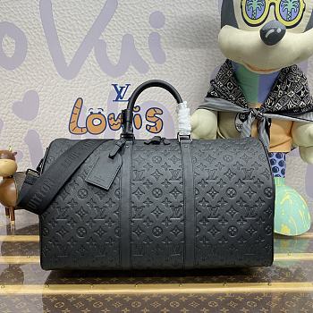 Louis Vuitton Keepall Bandoulière 50 Travel Bag M24953 Black Size 50 x 29 x 23 cm