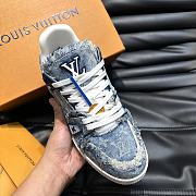 Louis Vuitton Trainer Men's Casual Sneakers Denim - 6