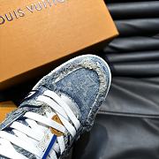 Louis Vuitton Trainer Men's Casual Sneakers Denim - 5