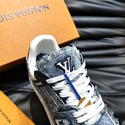 Louis Vuitton Trainer Men's Casual Sneakers Denim - 4